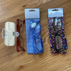 Lot of Fun Readers Eyeglasses Tortoiseshell Red Blue 1.0